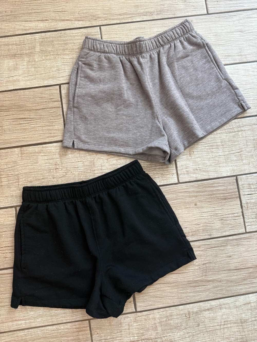 Danskin Women's Athletic Knit Shorts - Black & Gray